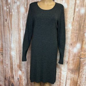 J. Jill Gray Wool Sweater Dress